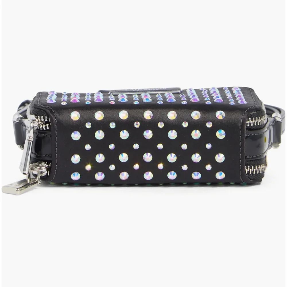 Kate Spade Zip Micro $228 Ret Crossbody Bag with Rhinestones, NWT